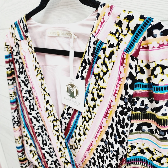 Marie Oliver Silk Faux Wrap Top - Picture 5 of 12